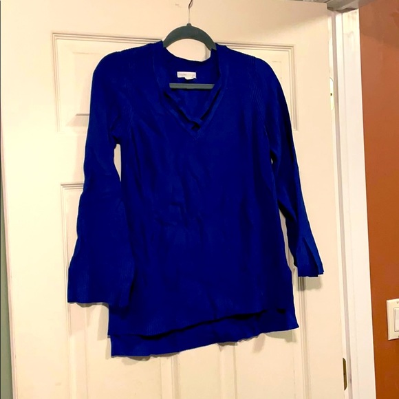 Royal blue v-neck sweater - Picture 1 of 3